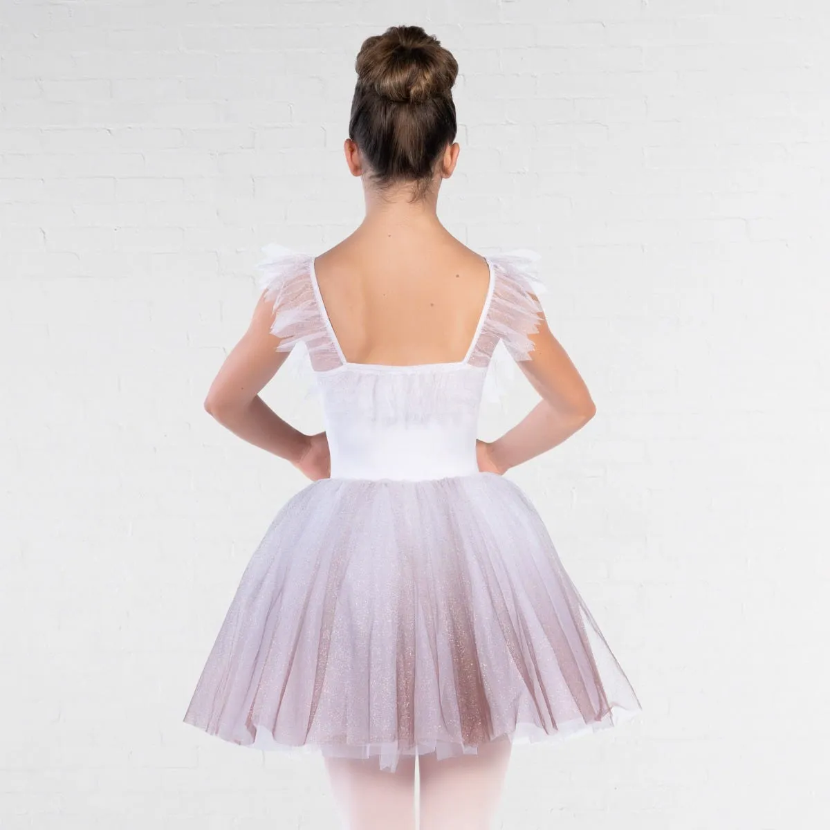 1st Position Robe de Ballet Ombrée à Paillettes avec Bordure en 